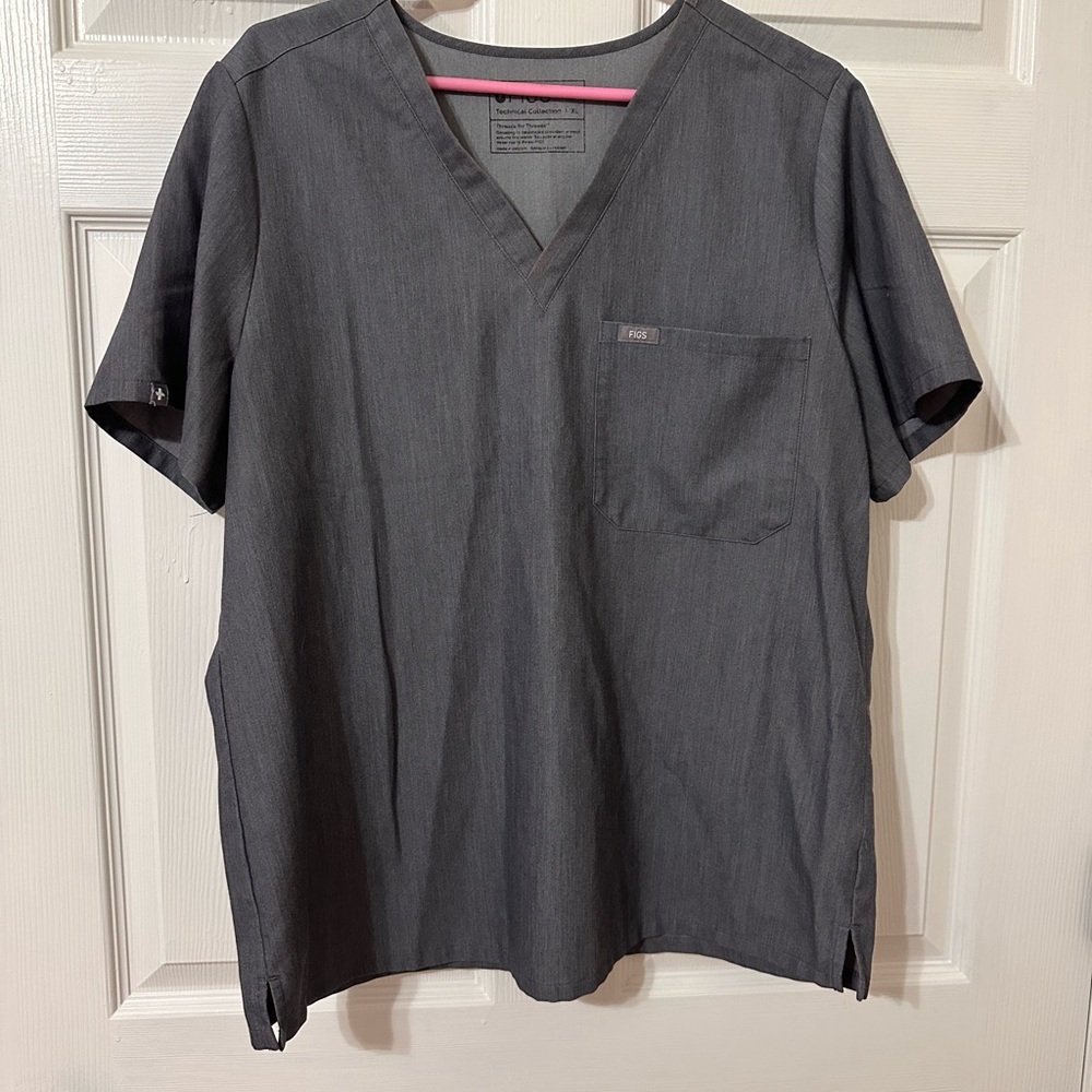 Figs Scrubs Graphite Catarina Top XL
